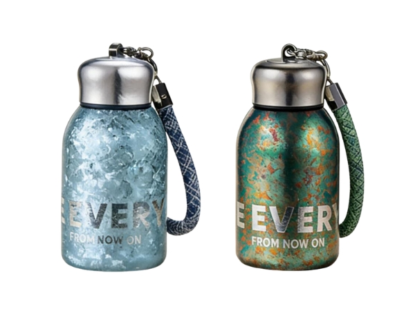 Press Button Insulated Titanium Water Bottle - 2